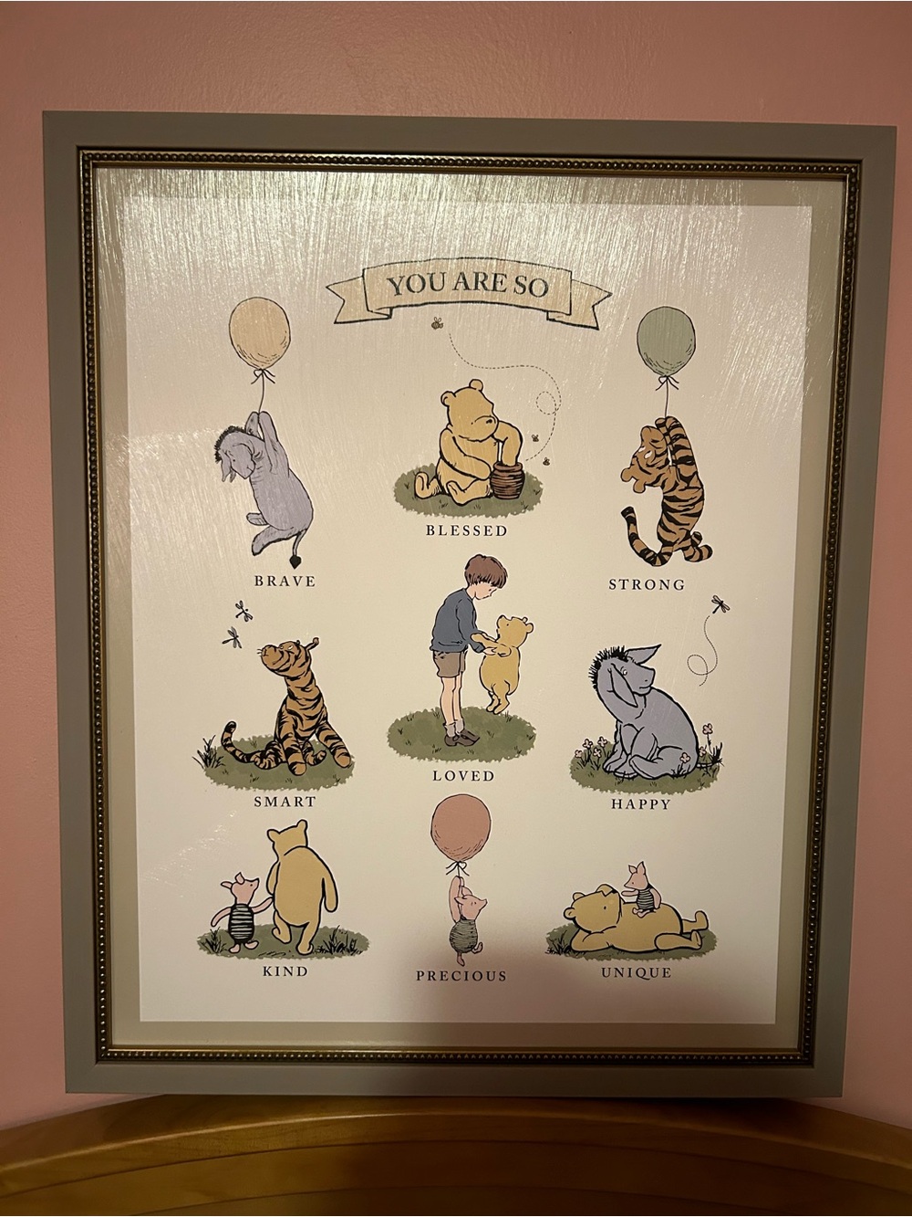 Winnie the Pooh 'You Are So' Framed Wall Art - Cream, Yellow, Brown